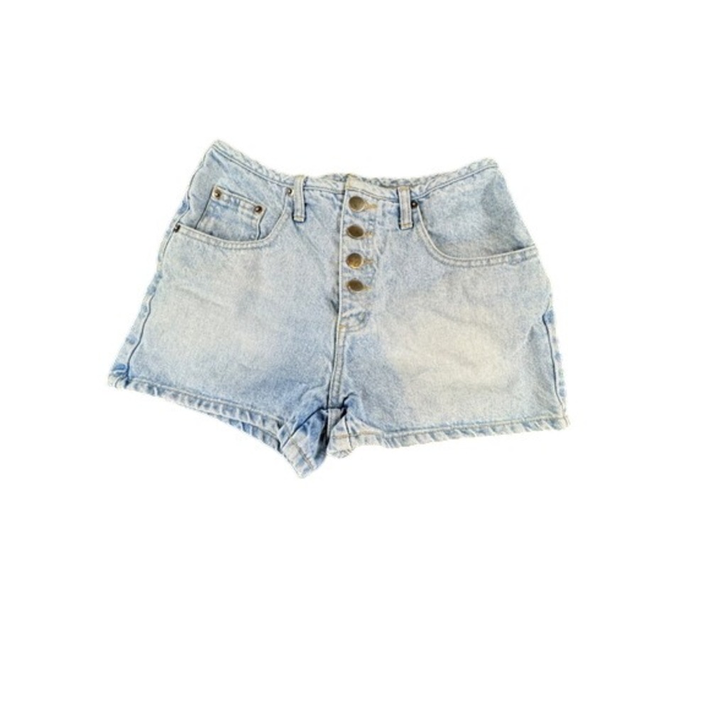 Paris Blues Vintage High Waisted Denim Shorts Light‎ Wash Button Fly Size 5